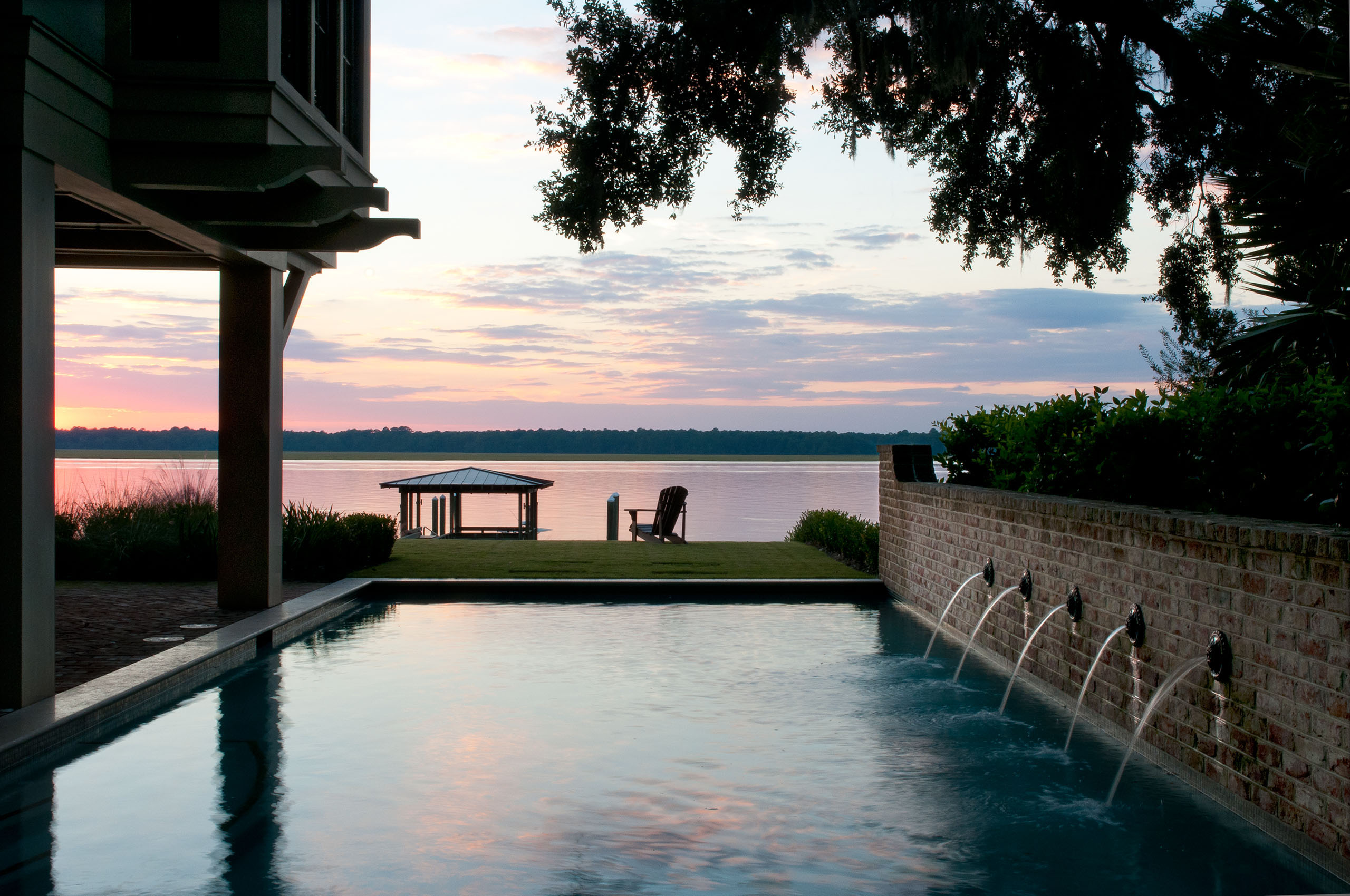 South Carolina Residence Pool and River View